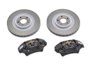 Ford Mustang Brake Kit - Front + Rear - Ford Racing - 14 in. Front Rotors + 4-Piston Calipers + SVT Rear Pads - `05-`14
